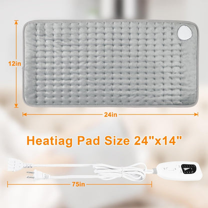 Electric Heating Pad with Adjustable Heat Control – Soft Full-Body Heating Mat for Home & Office