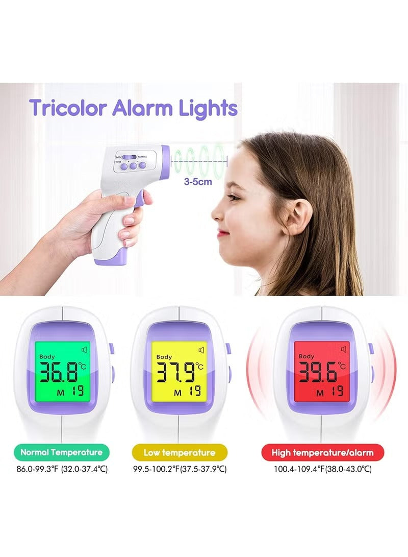 Non-Contact Infrared Forehead Thermometer with Voice Reporting for Children & Adults
