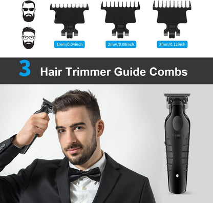 Kemei Professional Men’s Hair & Beard Trimmer – Precision T-Blade Grooming Clipper
