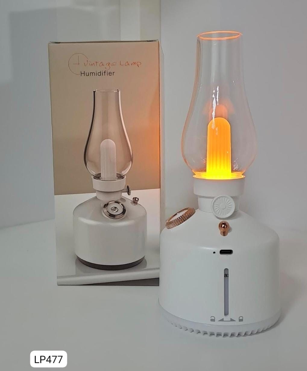 Vintage Flame Lamp Diffuser | Kerosene Lantern-Style LED Humidifier with Flickering Flame Effect