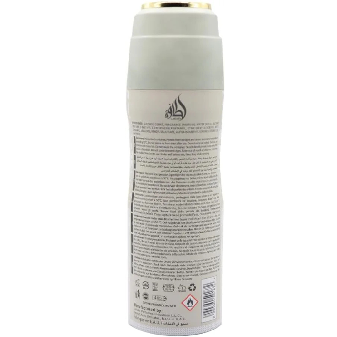 Yara Abyad White Perfumed Spray 200ml – Elegant Everyday Fragrance