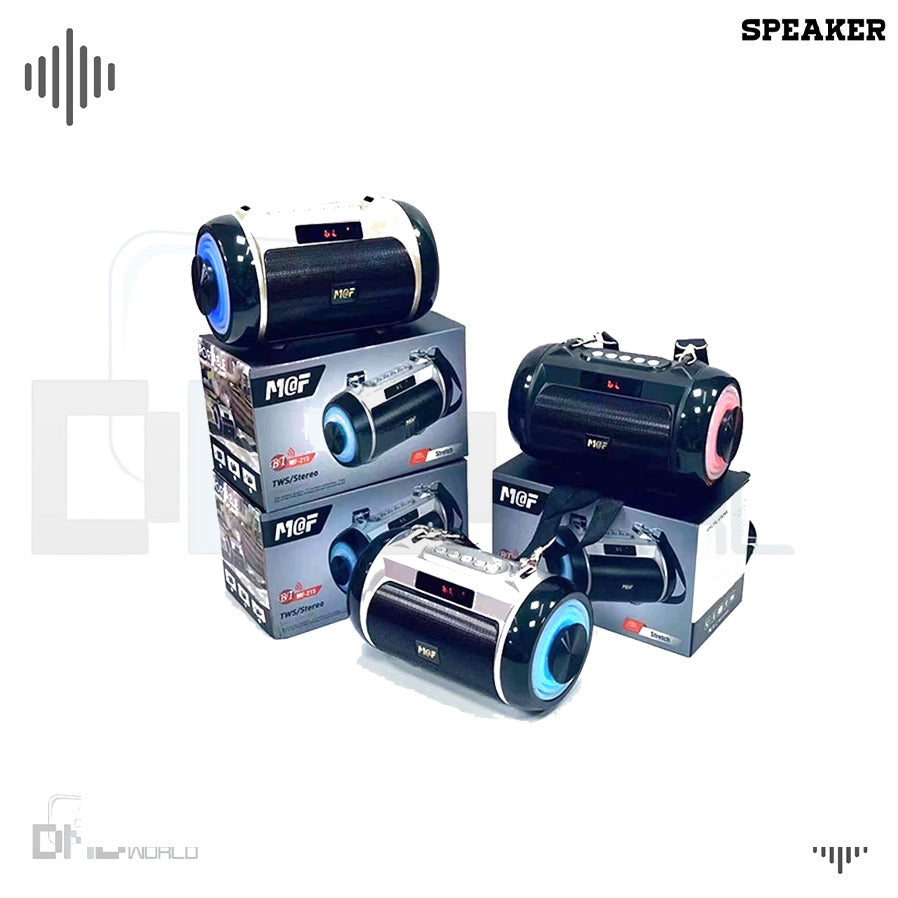 MF-215 Portable Bluetooth Speaker with LED Light & Carry Strap
