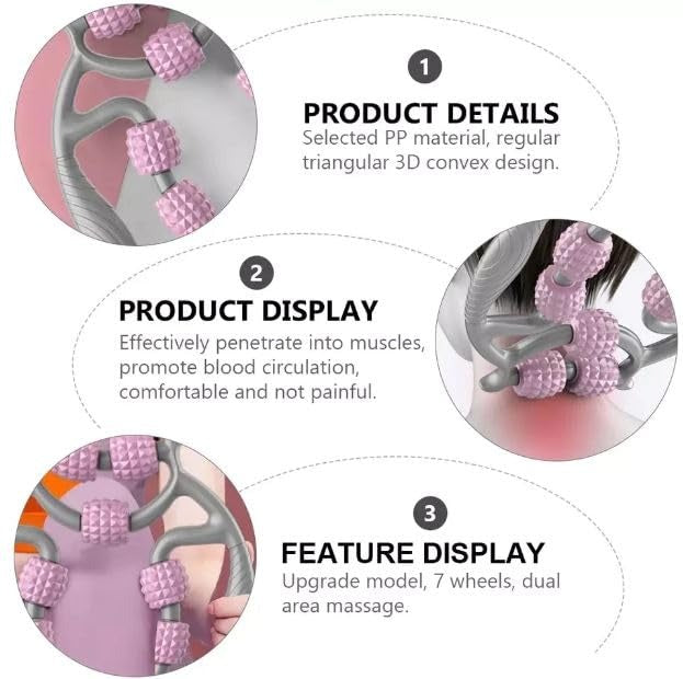 Multi-Point Body Massage Roller – Handheld Muscle Relaxation & Body Massage Tool