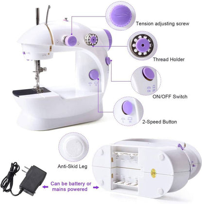 Mini Portable Sewing Machine | Compact Electric Sewing Machine for Beginners & Home Repairs