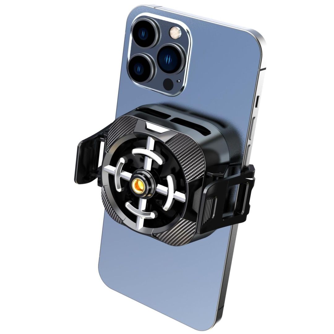 Universal Mobile Phone Cooling Fan with Adjustable Clip | Black Smartphone Cooler
