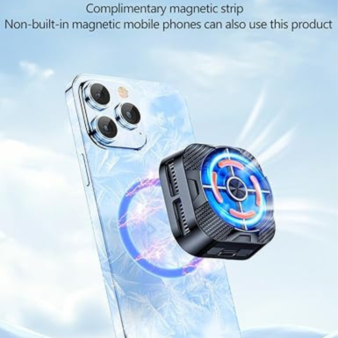Universal Mobile Phone Cooling Fan with Adjustable Clip | Black Smartphone Cooler