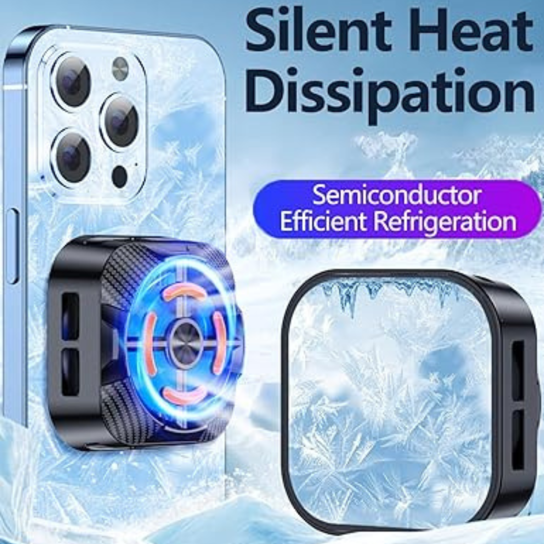 Universal Mobile Phone Cooling Fan with Adjustable Clip | Black Smartphone Cooler