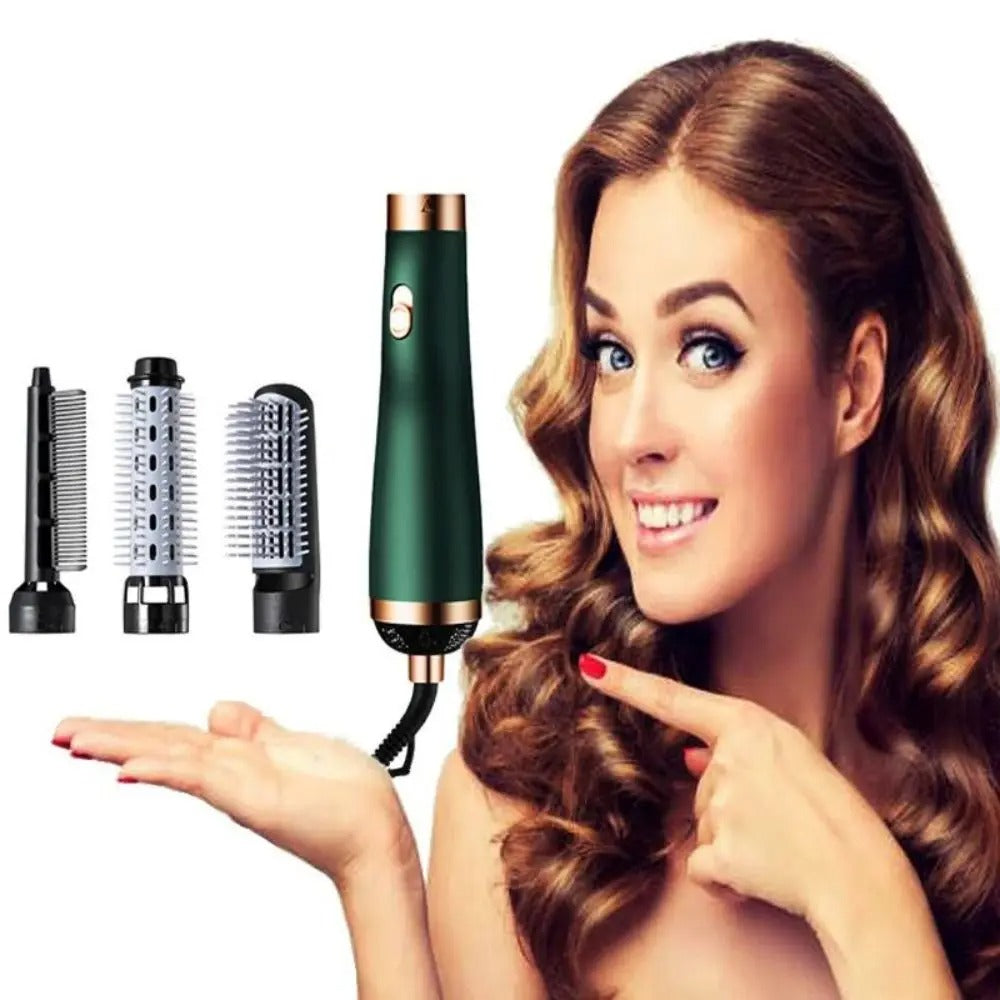 3-in-1 Hot Air Hair Styler with Interchangeable Brush Attachments