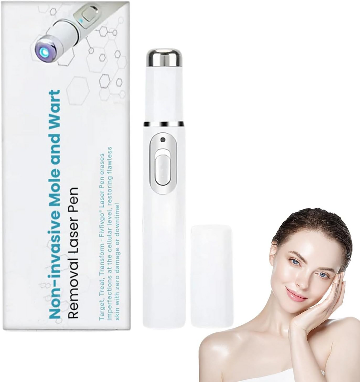 Non-Invasive Mole & Wart Removal Laser Pen – Portable Skin Spot Care Device