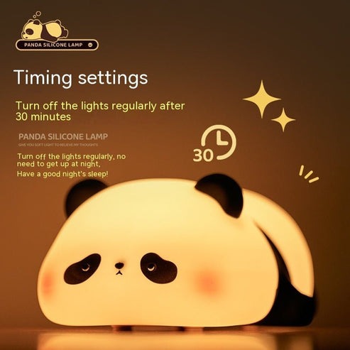 Panda Silicone LED Night Light | Soft, Safe Ambient Lamp for Kids' Rooms & Nurseries