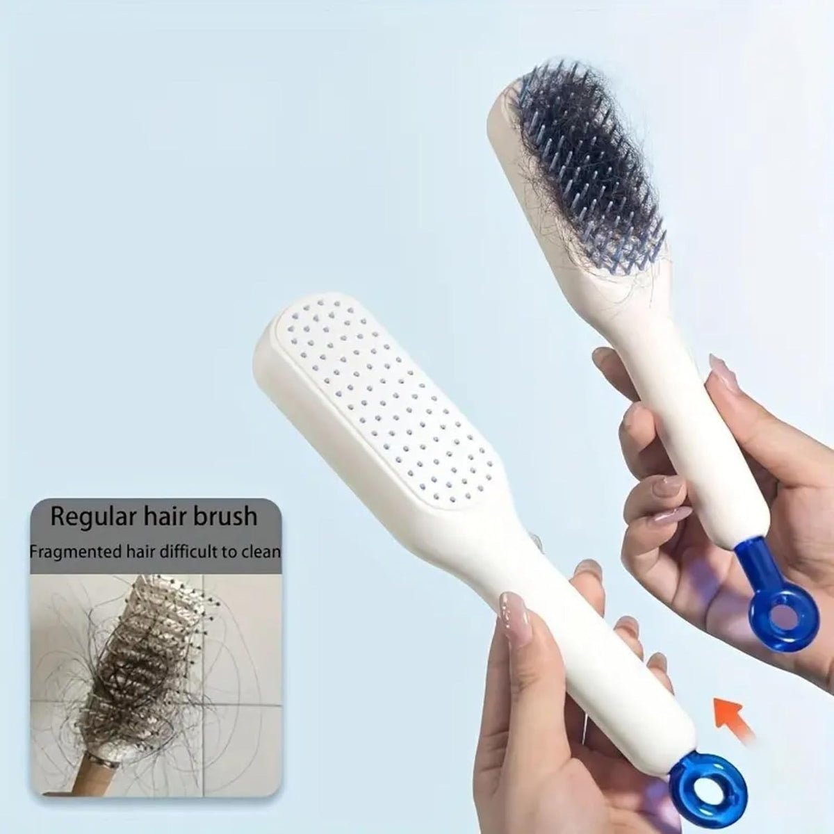 Self-Cleaning Hair Brush – Detangling & Scalp Massage Hairbrush for Women and Men