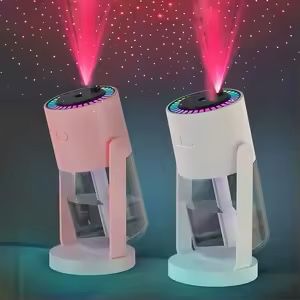 Star Projector Humidifier | LED Galaxy Light with Red Star Sky Effect & Mist Diffuser