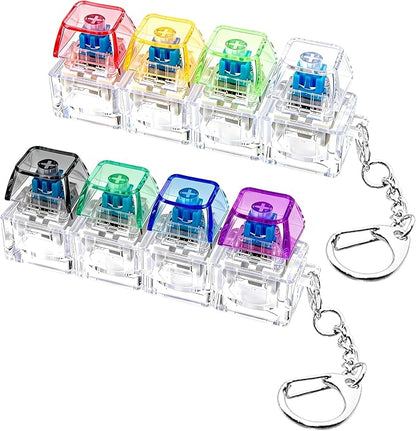 Mini Fidget Button Keychain – Colorful Stress Relief Push Toy for Kids & Adults
