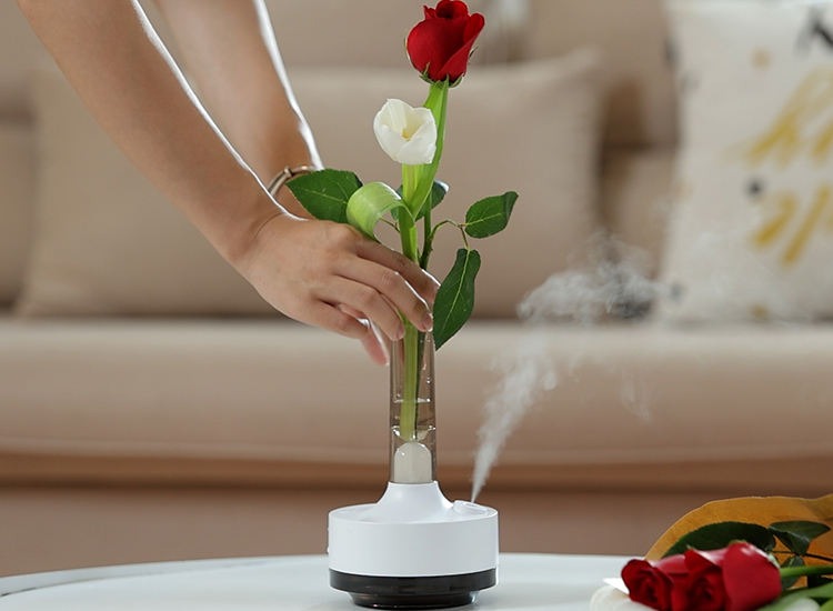 Time Vase Humidifier – Compact Decorative Air Humidifier with Transparent Water Tank