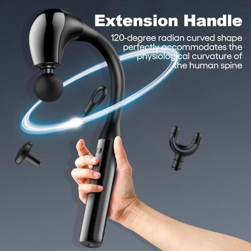 U-Shaped Electric Massage Gun with Multiple Massage Heads – Neck, Shoulder & Body Massager