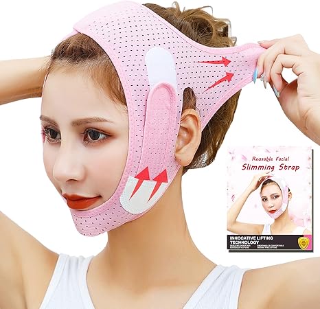 V-Shape Facial Slimming Strap – Reusable Face & Jawline Lifting Support Band