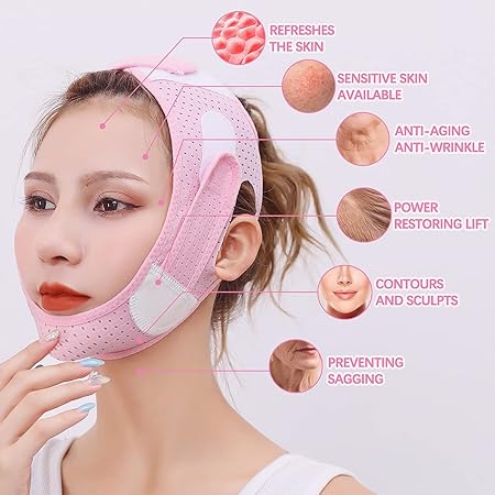 V-Shape Facial Slimming Strap – Reusable Face & Jawline Lifting Support Band