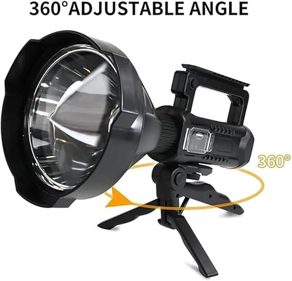 W5120 Adjustable LED Flashlight with 360° Rotating Tripod Stand