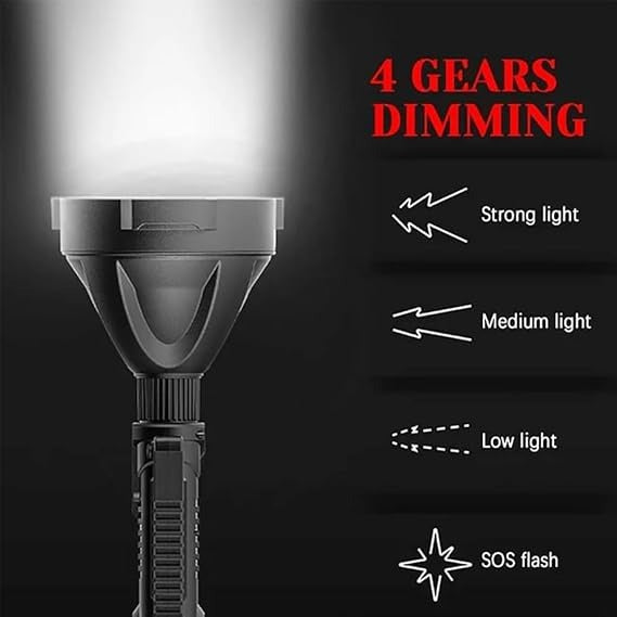 W5120 Adjustable LED Flashlight with 360° Rotating Tripod Stand
