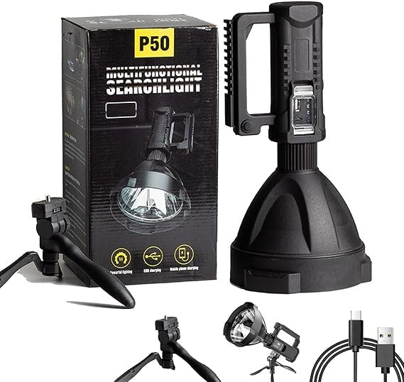 W5120 Adjustable LED Flashlight with 360° Rotating Tripod Stand