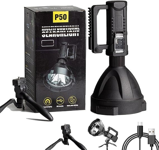 W5120 Adjustable LED Flashlight with 360° Rotating Tripod Stand
