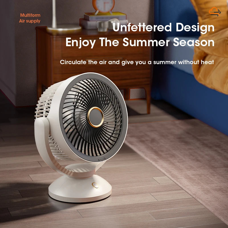 Title: 3-Blade Air Circulator Fan with Warm Night Light | Desktop & Floor Fan