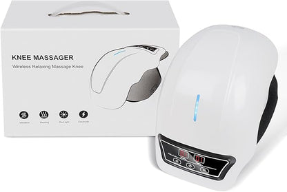 Wireless Knee Massager with Heat & Vibration – Adjustable Cordless Leg Massage Wrap
